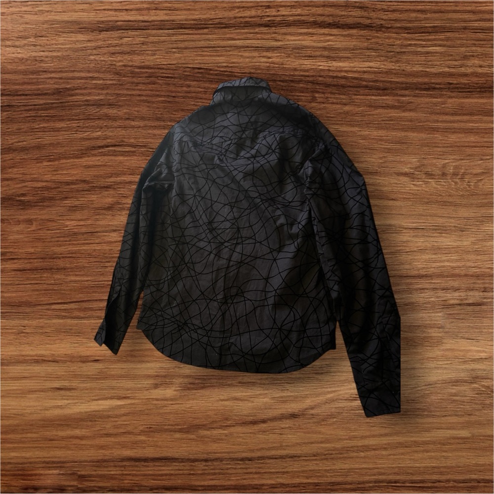 Men's Black Patterned Jacket